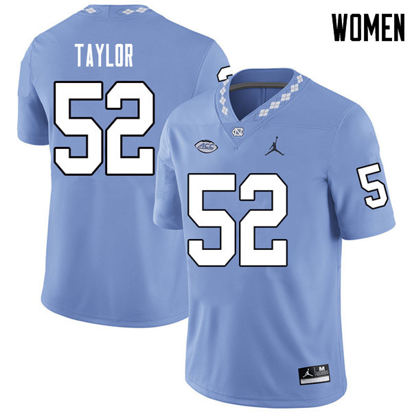 Jordan Brand Women #52 Jahlil Taylor North Carolina Tar Heels College Football Jerseys Sale-Carolina